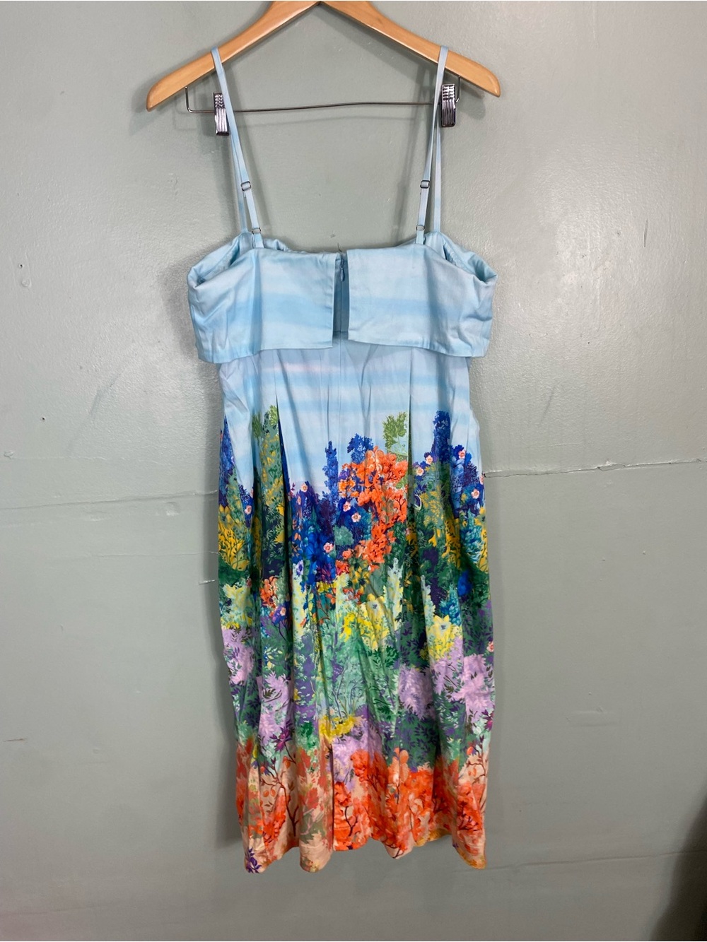 Anthropologie Sleeveless Printed Knee Length Dress Floral Large Sundress - Picture 6 of 7